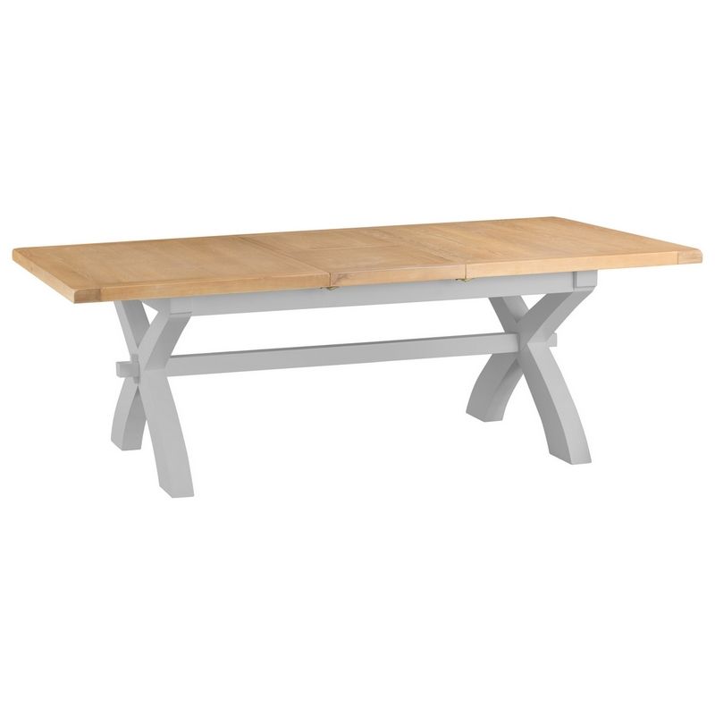 Lighthouse Extending Dining Table Grey & Oak 6/8 Seater